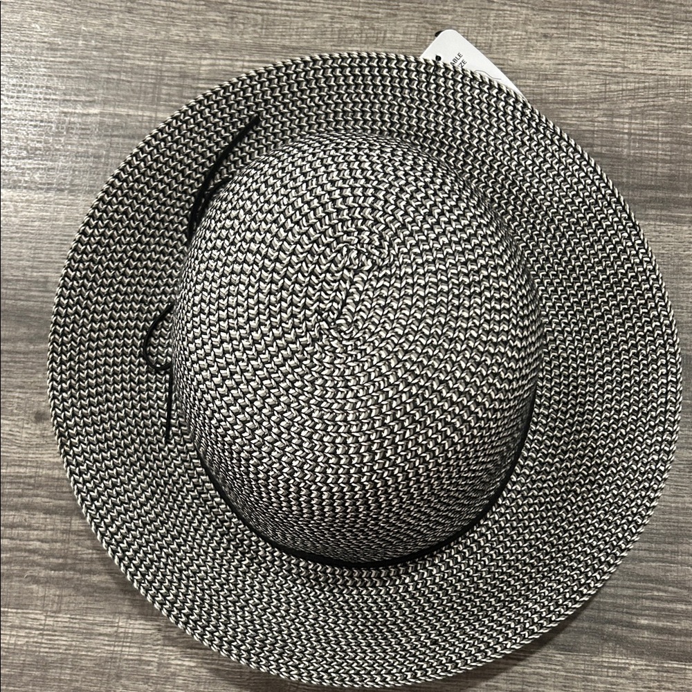 Black & White Woven Sun Hat